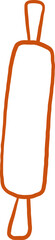 Obraz premium Rolling Pin Line Drawing Illustration