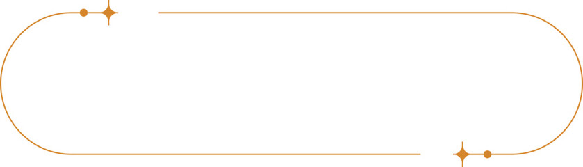 Minimal rounded rectangle border with decorative points