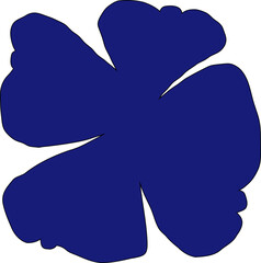 Asymmetrical abstract floral element