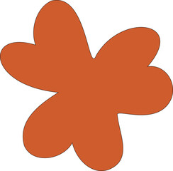 Abstract butterfly inspired floral element