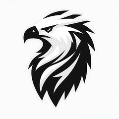 Fototapeta premium Bold Eagle Head Logo Design suitable for vehicle fleet livery designs