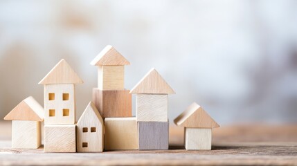 A collection of wooden houses signifying co-op housing economy and the concept of democratic ownership