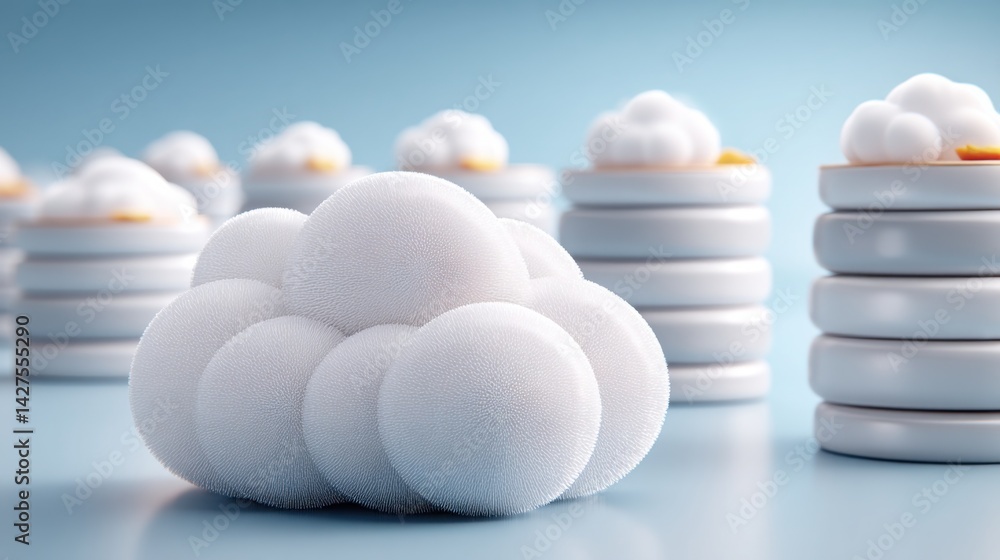 Aufkleber group of white eggs symbolizing data economy and growth in digital platforms analysis and insights c