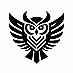 Abstract Owl Logo Design Modern And Minimalist ideal for email signature graphics