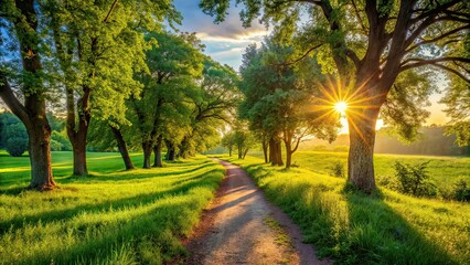 Path in Grass AI Photography, Nature Photography, Grassy Path, Outdoor Scene, Walking Path, Scenic Path, Summer Path, Green Path, Pathway, Landscape, Tranquil Path, Peaceful Scene,  Rural Path, Countr