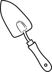 shovel backyard gardening equipment coloring page