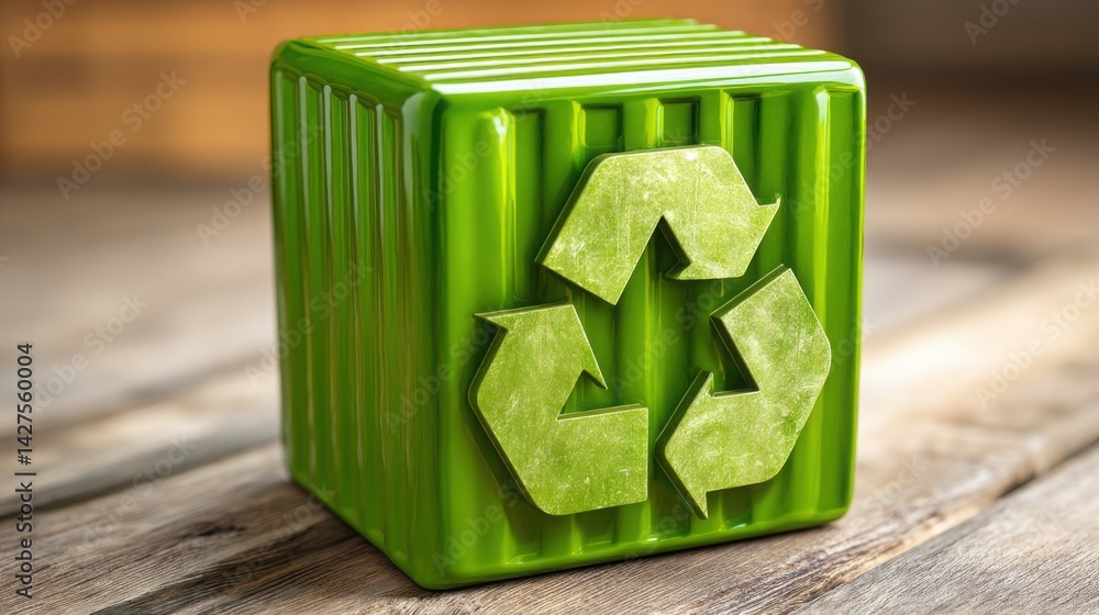 Poster vibrant green recal image representing sustainable supply chain practices and the importance of loca