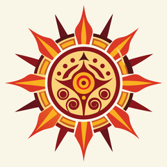 Abstract sun icon is a vector illustration 