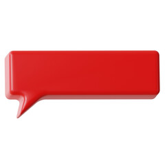 3D Red Bubble Chat Icon