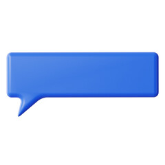 3D Blue Bubble Chat Icon
