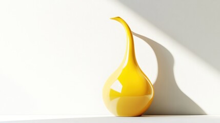 Modern, yellow decorative vase