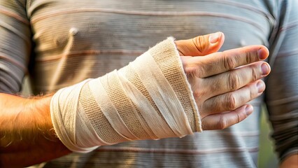 Recovering Hand - Tendonitis Bandaged Wrist