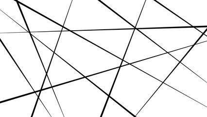 Random geometric line pattern on a transparent background. Random chaotic lines abstract geometric patterns of modern design.
