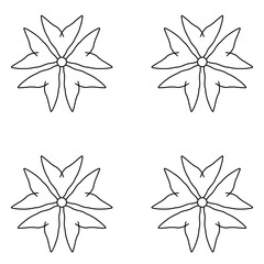 vector illustration of a decorative snowflake