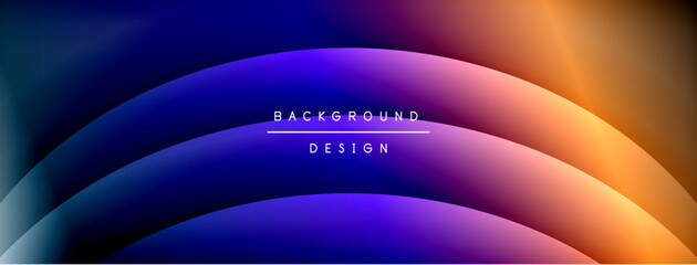 Abstract gradient background. Smooth curves blend purple, blue, orange hues. Modern design evokes fluidity, dynamism. Minimalist aesthetic suitable for digital projects.