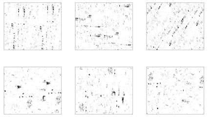 Dirty borders collection on white background. Subtle grain texture overlay. Grunge background. The texture of dirt on the glass