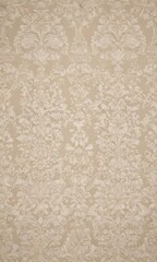 Elegant damask wallpaper, intricate lace pattern in beige and cream tones , wallpaper texture, damask