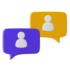 3D Bubble Chat with User Icon