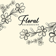 Elegant Black and White Floral Background Design for Invitations