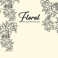 Fototapeta premium Elegant Black and White Floral Background Design for Invitations