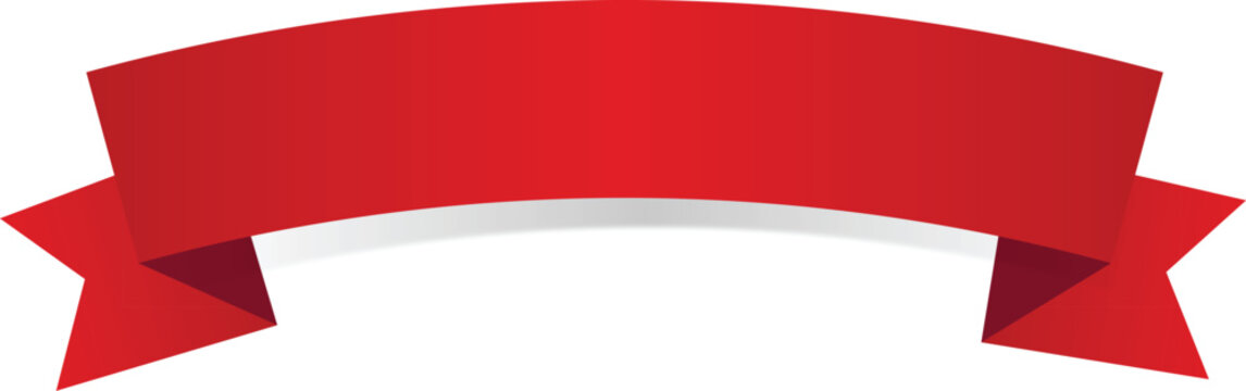 Red Ribbon Banner for Celebrations and Announcements.