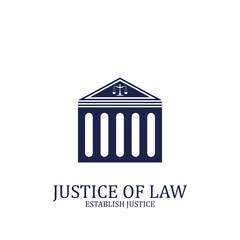Justice Scales Law Court Lawyer Legal icon vector illustration template design