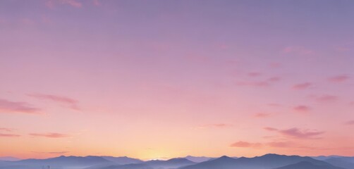 Fototapeta premium Fuzzy pastel sunset sky gradient, soft pink, blue, yellow hues, abstract, peaceful