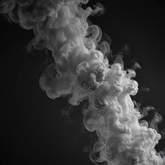 Intricate silver smoke patterns, deep black backdrop,  mist,  metallic,  power