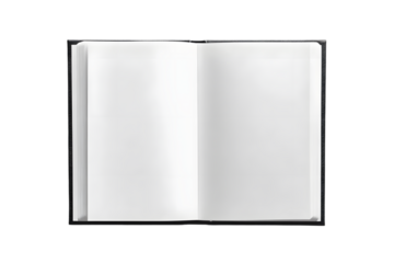 Open book, blank pages