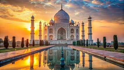 Sunrise Taj Mahal Macro Agra India Photography