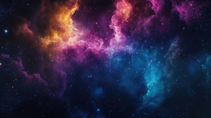 Fototapeta premium Cosmic Nebula Vibrant Galaxy Colorscape.