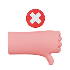 3D HAND HAND THUMBS DOWN