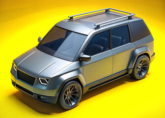Futuristic Self-Driving Electric SUV with Lidar and Aerodynamic Design