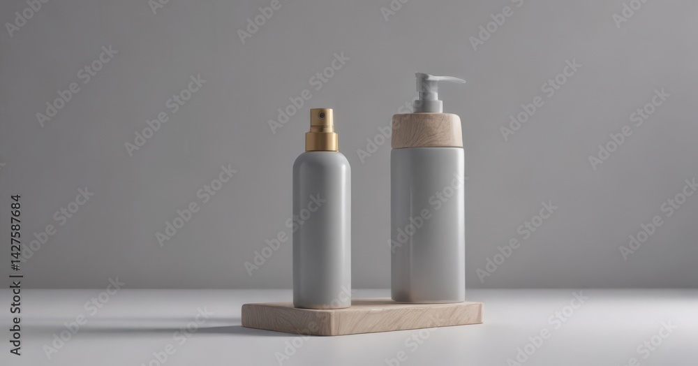 Poster subtle shadows enhance product on soft gray background perfect for showcasing items , texture, templ