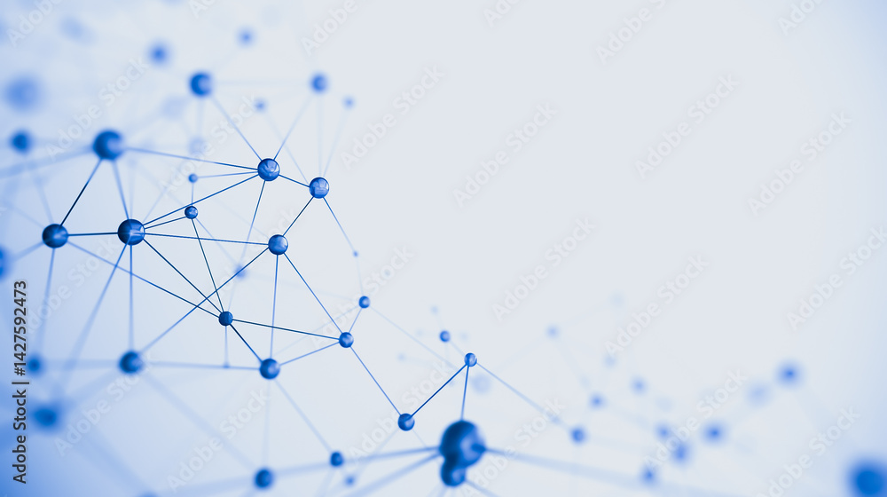 Poster network connectivity: a captivating depiction of interconnected nodes and lines representing a digit