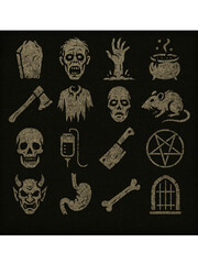 Halloween icon set 