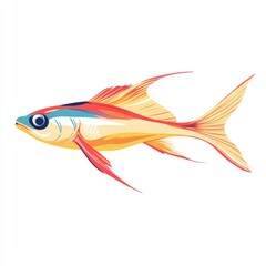 Fototapeta premium Vibrant tropical fish illustration