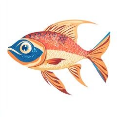 Naklejka premium Colorful fish illustration (1)