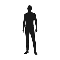 Obraz premium Silhouette of a Standing Human Figure