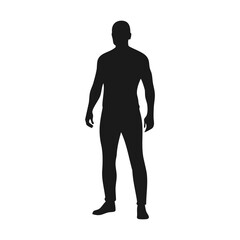 Silhouette of a Standing Human Figure