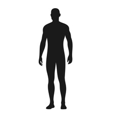 Silhouette of a Standing Human Figure