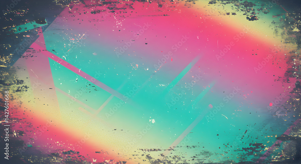 Poster abstract grunge texture with vibrant color blends for dynamic visuals
