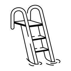 A sketchy style icon showing a diving board
