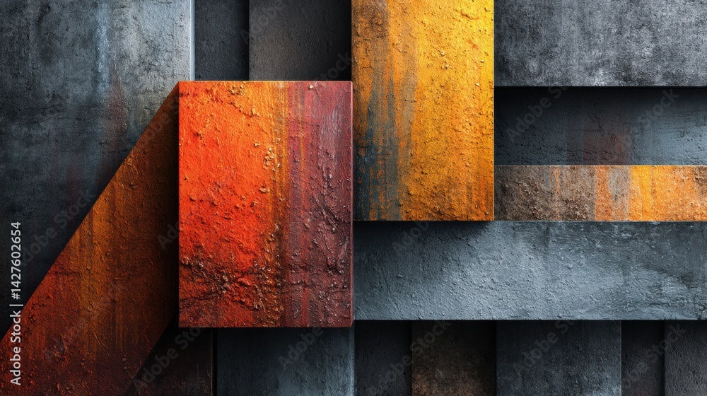 Fototapete Oil Textures Enrich Modern Typography Mockup With Vibrant Colors and Unique Patterns in an Abstract Design