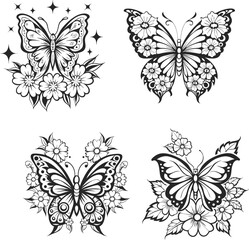 Obraz premium Floral Butterfly