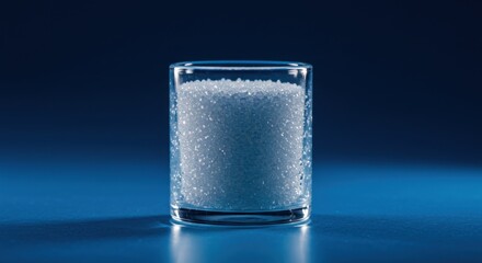 Crystal Glass Filled with Bright White Granules