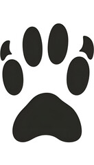 "Vector icon pack of animal tracks, including dog and bear, flat design, isolated on white, uniform stroke width, ideal for infographics or nature guides.