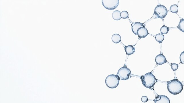 An abstract image showcasing interconnected molecules on a light background, emphasizing scientific and technological themes.