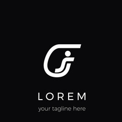 The iG or Gi initials logo in monogram style is an elegant looking logo.