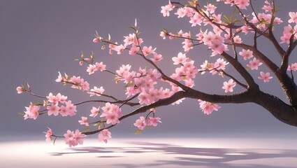 Obraz premium Cherry Blossom Branch with Hazy Atmosphere